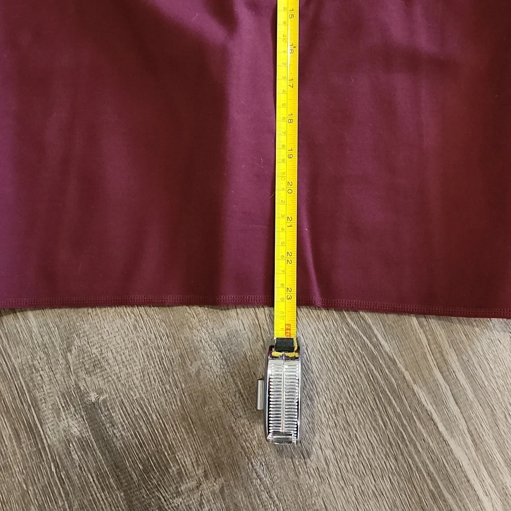 Ann Taylor Deep Burgandy Stretch Pencil Skirt - Size 8 - Picture 3 of 9